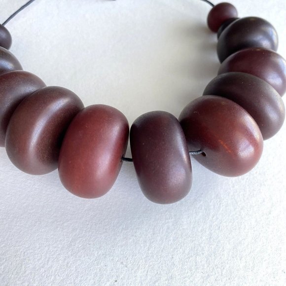 African PF Copal Amber Bakelite Faturan Graduated Beads 15in Necklace 195.2g - Picture 4 of 16